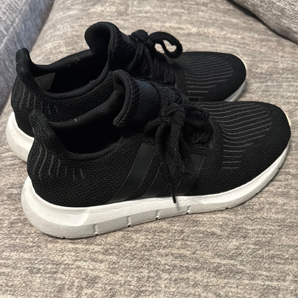 Adidas Black and White Running Shoes